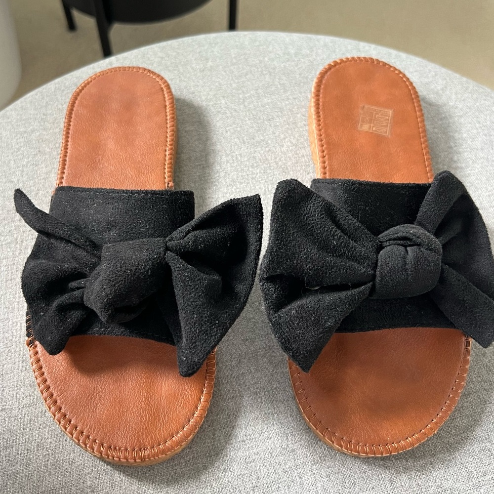 Bow Decor Slide Sandals